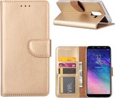 Xssive Hoesje voor Samsung Galaxy A6 Plus 2018 - Book Case - Goud