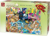 King Funny Comic Puzzel - Boston Tea Party - 1000 Stukjes Legpuzzel (68 x 49 cm)
