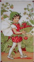 Michael Miller Fabrics Quiltstof Panel Katoen Flower Fairies Strawberry Fairy