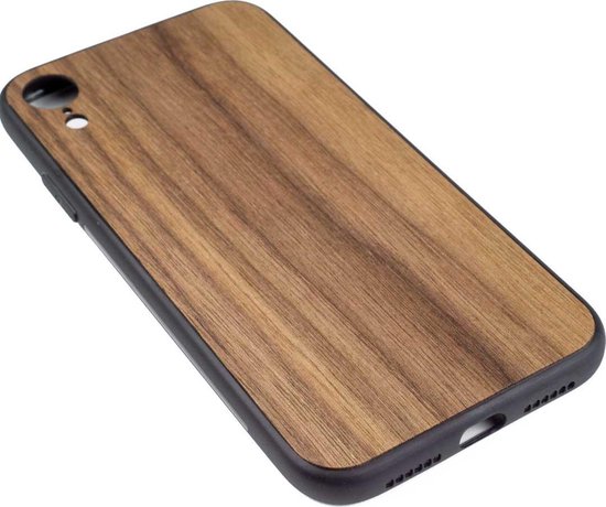 Houten Telefoonhoesje iPhone XR – Bumper case - Walnoot | bol.com