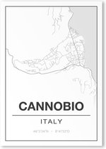 Poster/plattegrond CANNOBIO - 30x40cm