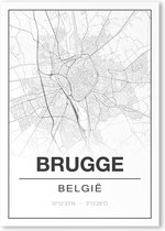 Poster/plattegrond BRUGGE - A4