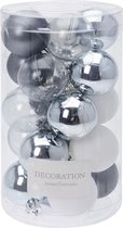 Home & styling kerstballen set grijs 4cm 20-delig
