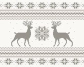 Kerst Placemat vinyl | Rendier roze / grijs