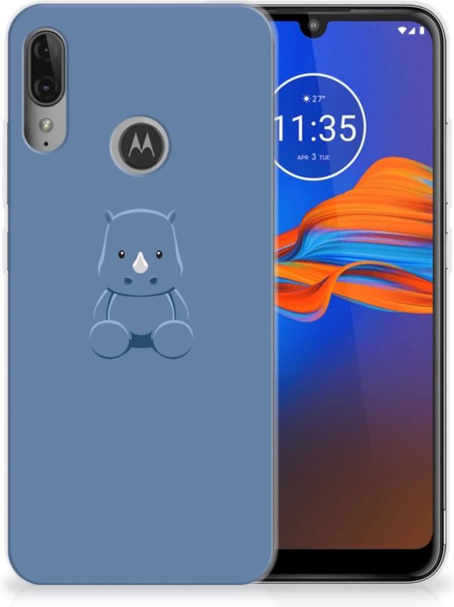 Motorola Moto E6 Plus Telefoonhoesje met Naam Baby Rhino
