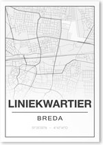 Poster/plattegrond LINIEKWARTIER - A4