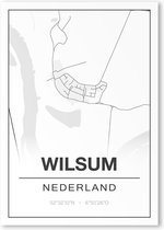 Poster/plattegrond WILSUM - 30x40cm