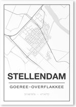 Poster/plattegrond STELLENDAM - A4