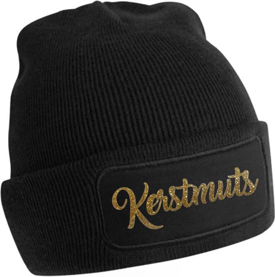 2 stuks Kerstmuts - Unisex - Feestdagen - warm -zwart - goud