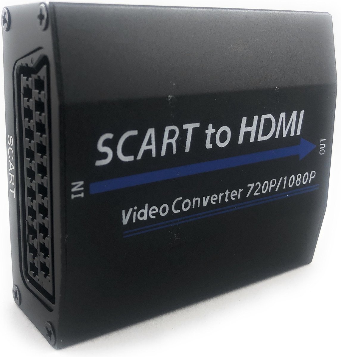 Premium Scart naar HDMI converter / Adapter - Zwart metaal | bol.com
