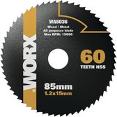 Worx cirkelzaagblad WA5036 hss 85 mm 60 tanden