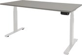 Zit Sta Bureau - T-poot Elek 140x80 grijs -wit frame