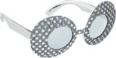 Amscan Feestbril Zilver Glitter Dames
