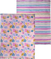 Briljant Baby - Dekbedovertrek Jungle Dusk - Pink - 120x150 + Sloop 40x60