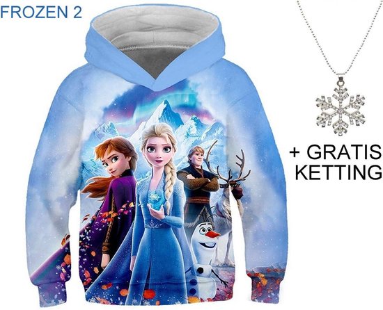 Frozen 2 Elsa sweat à capuche cardigan Elsa robe Anna costume enfants  98-104 (100) +... | bol