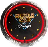 Muscle Car Garage Neon Klok