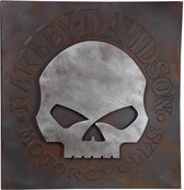 Harley-Davidson Distressed Willie G Skull Metalen Wanddecoratie 71 x 71 cm