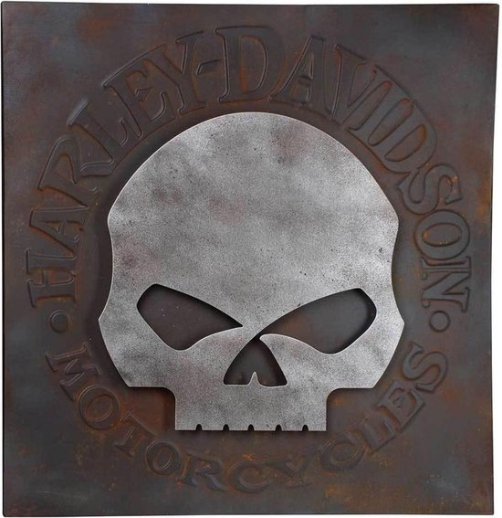 Aimant Crâne Harley-Davidson En Cuivre Noir - Env. 7 Cm, Neuf, Fabrication Allemande