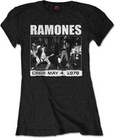 Ramones Dames Tshirt -L- CBGB 1978 Zwart