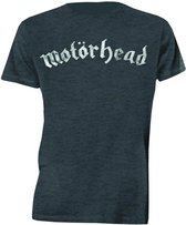 Motorhead Heren Tshirt -S- Distressed Logo Grijs