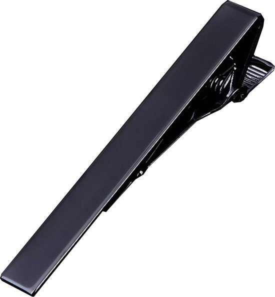 Fako Bijoux® - Pince à cravate - Métal - 58mm - Noir