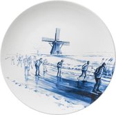 Bord It giet oan| Heinen Delfts Blauw | Design | Delfts Blauw | Wandbord |Wanddecoratie | Schaatsen | Elfstedentocht | Winter |