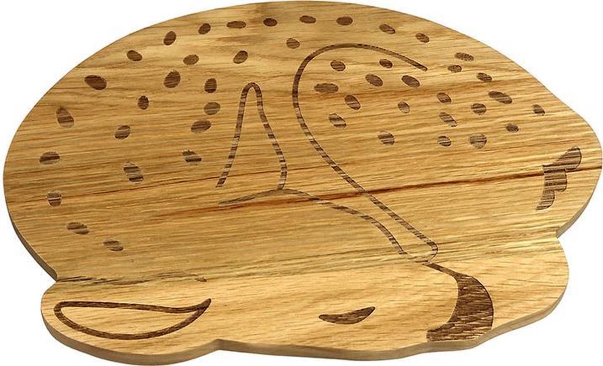 THE ZOO COLLECTION - houten plank, WOODEN PLATE, baby dear, hert