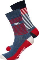 2 PACK SOCKS 2 pack heren sokken - Blauw - maat 39-42