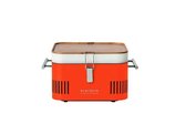 Everdure Cube Barbecue Houtskool - Met Opbergvak en Werkblad - Aluminium/Hout/RVS - Oranje