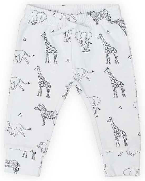 Jollein Unisex Broek - Safari black white - Maat 62/68