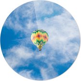 Luchtballon in de lucht | Wanddecoratie | Ronde Plexiglas | 80CM x 80CM | Schilderij | Foto op plexiglas