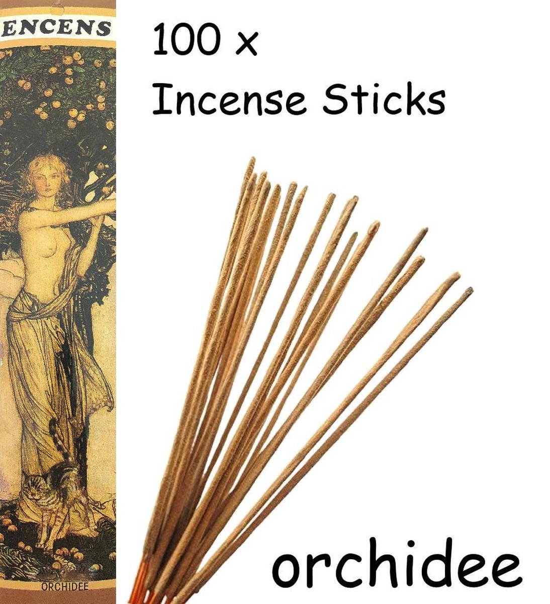 Orchidee Wierook 100 Stuks Incense sticks - 25cm