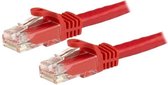 StarTech.com Câble CAT6 Connecteur RJ45 sans accroc UTP Câble de raccordement en fil de cuivre 7,5 m rouge