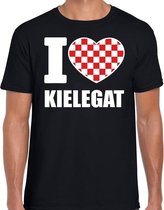 Carnaval t-shirt I love Kielegat voor heren- zwart - Breda - Carnavalshirt / verkleedkleding XXL