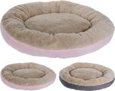 RelaxPets - Hondenmand - Hondenkussen - Kattenmand - Donut - Lekker Slapen - Pluche - Mand - Grijs - 50x50x15 cm