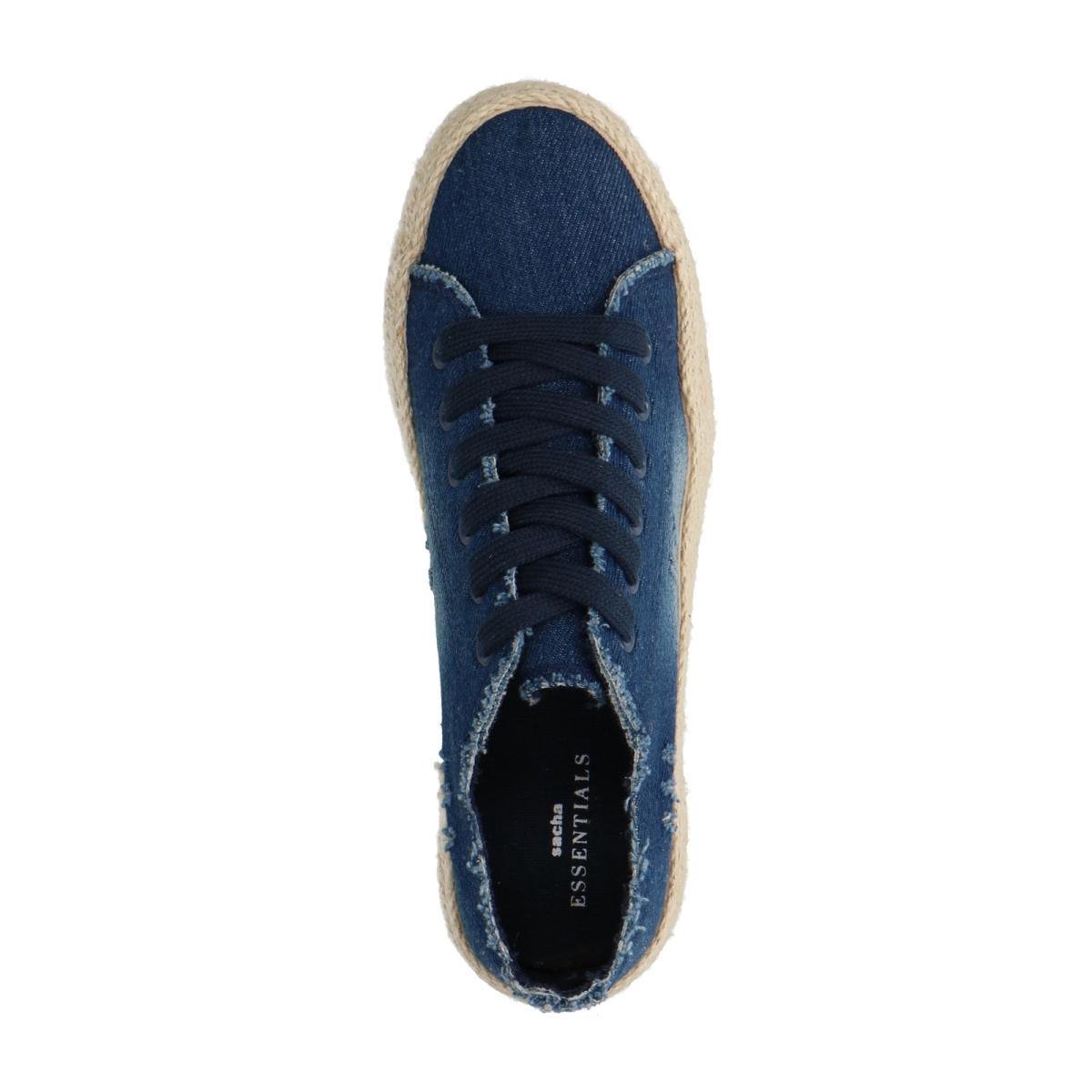 Sacha - Dames - Canvas sneakers met spijkerstof - Maat 37 | bol.com