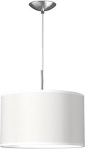 Home Sweet Home hanglamp Bling - verlichtingspendel Tube Deluxe inclusief lampenkap - lampenkap 35/35/21cm - pendel lengte 100 cm - geschikt voor E27 LED lamp - wit