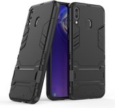 Samsung Galaxy M20 Kickstand Shockproof Zwart Cover Case Hoesje