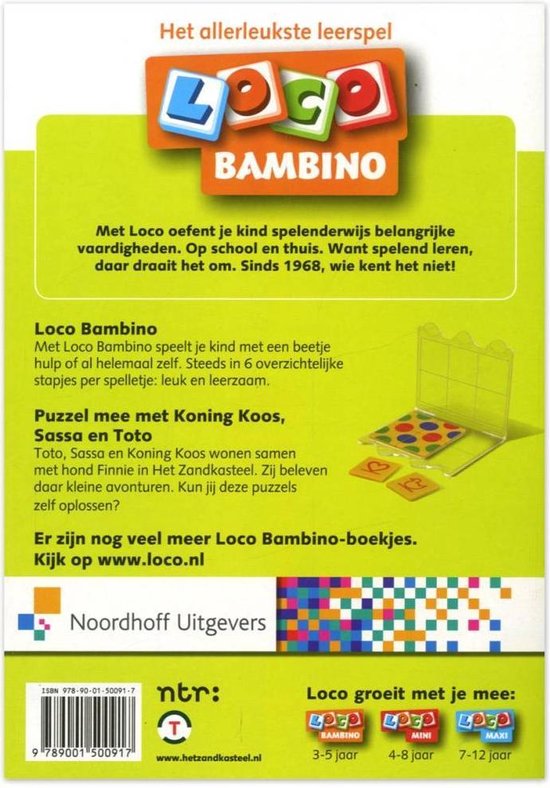 raket Optimaal Realistisch Loco Bambino - Boekje - Puzzel mee met Koning Koos, Sassa & Toto - 3/5 Jaar  | Games | bol.com