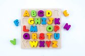 Puzzle alphabet 30 x 30 cm bois de caoutchouc