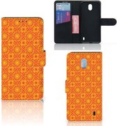 Nokia 1 Plus Telefoon Hoesje Batik Orange