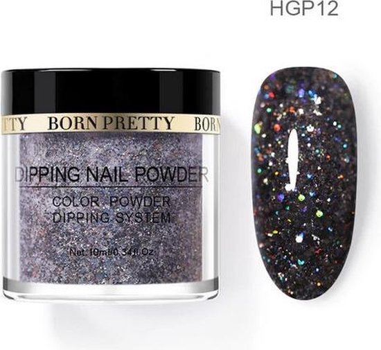 Een zin tapijt hardop Acryl nagel dip - Holografisch glitter poeder 'Galaxy' | bol.com