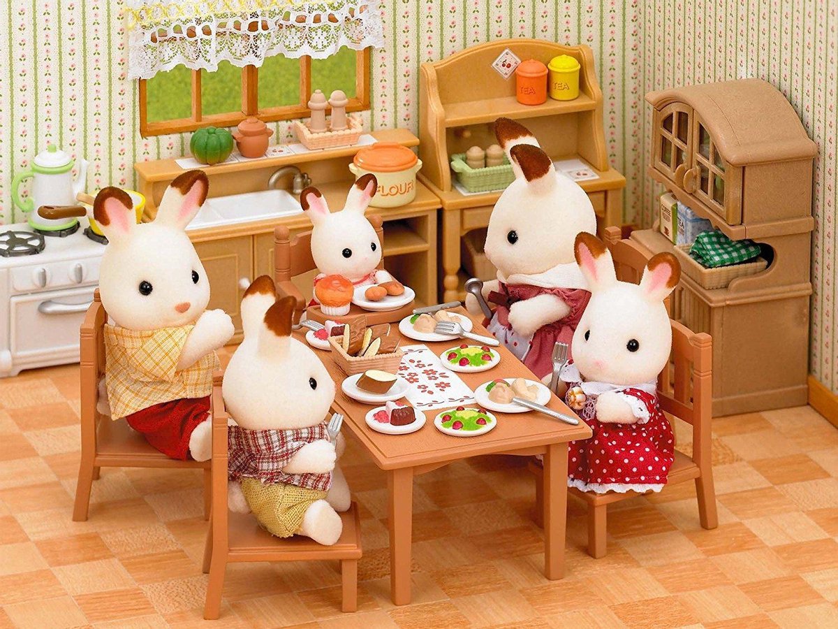 Sylvanian Families 4506 eettafelset-poppenhuisinrichting — afbeelding 3