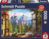 Schmidt puzzel Uitzicht op het sprookjeskasteel - 1000 stukjes - 12+