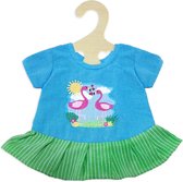 Heless Poppenkleding Jurk Flamingo Groen/blauw 35-45 Cm