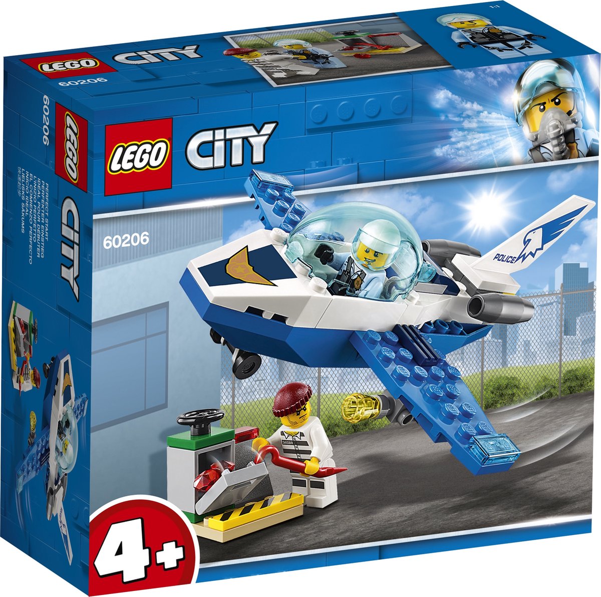 LEGO City 4+ Luchtpolitie Vliegtuigpatrouille - 60206