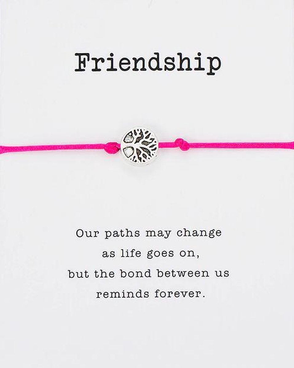 Mannies vriendschapsarmband - 2 stuks - Vriendschaps armband met boodschap! Één voor jou, één voor je vriend(in)! - Meerdere kleuren - Gratis verzending - Vriendschap - Roze