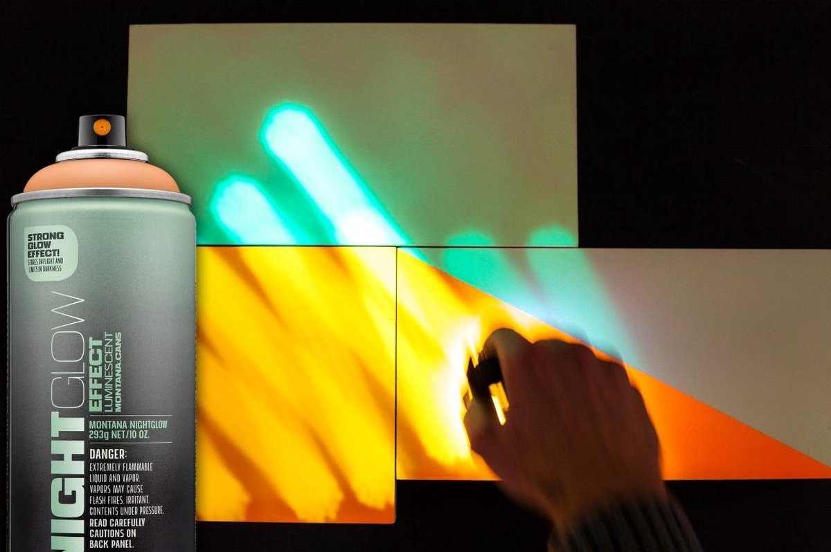 Montana Night Glow 400ml Groene Glow in the Dark spuitverf