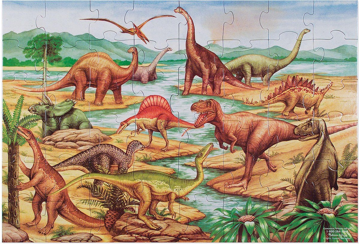 Melissa & Doug - Dinosaurus - Vloerpuzzel - 48 pcs