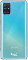 HappyCase Samsung Galaxy A51 Hoesje Flexibel TPU Clear Print